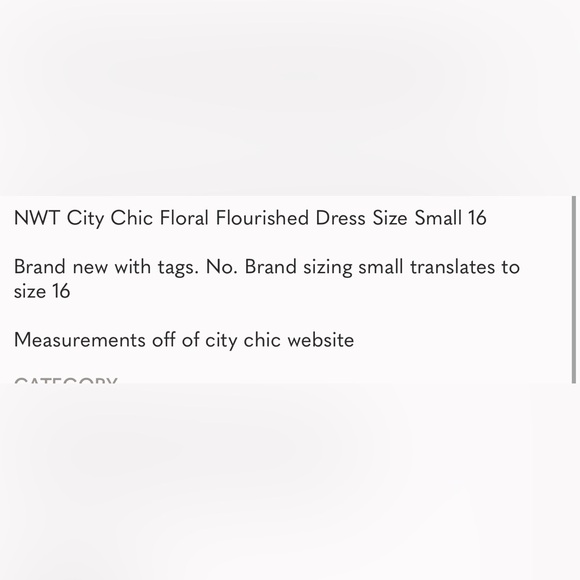 NWT City Chic Floral Flourished Dress Size Small 16 - Picture 10 of 10